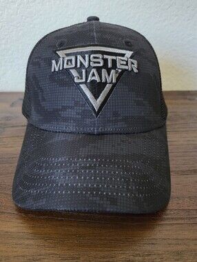 Monster Jam Black Embroidered Logo Trucker Hat